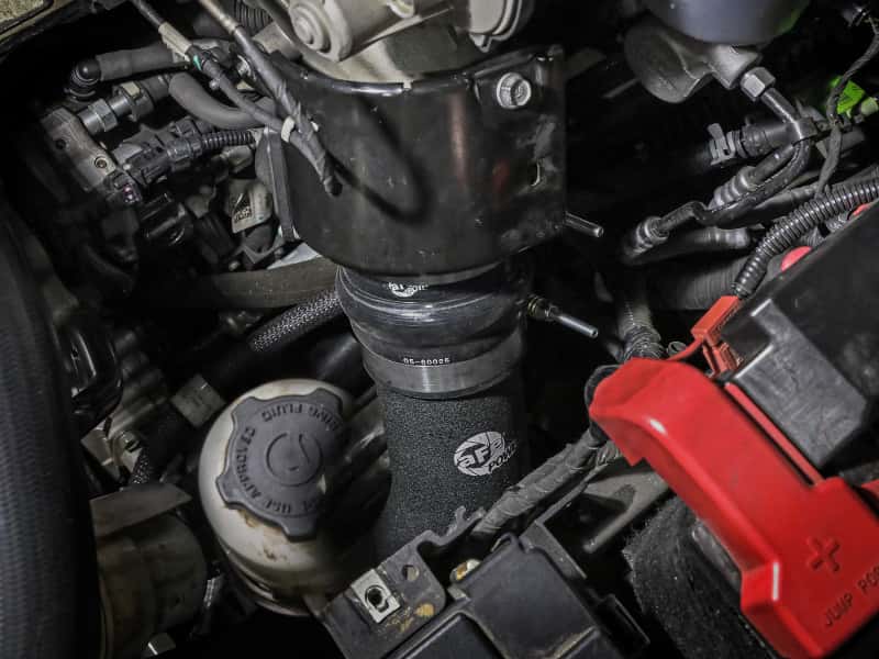 aFe — aFe 19-23 RAM Diesel L6-6.7L BladeRunner 3.5 IN Aluminum Cold Charge Pipe - Black
Cold Charge Pipe - view 7