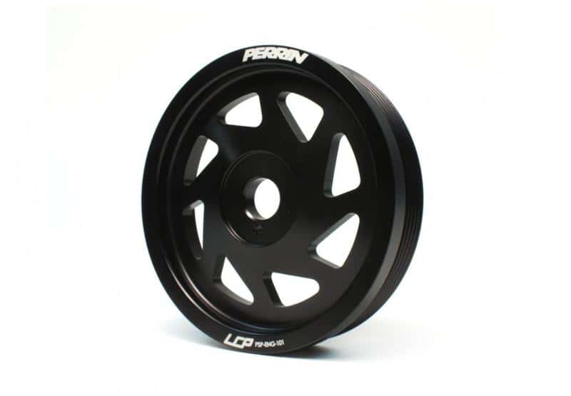 Perrin Performance — PERRIN 15-18 Subaru WRX / 13-20 BRZ / 14-18 FXT / 13-16 Crosstrek Lightened Crank Pulley - Black - view 1