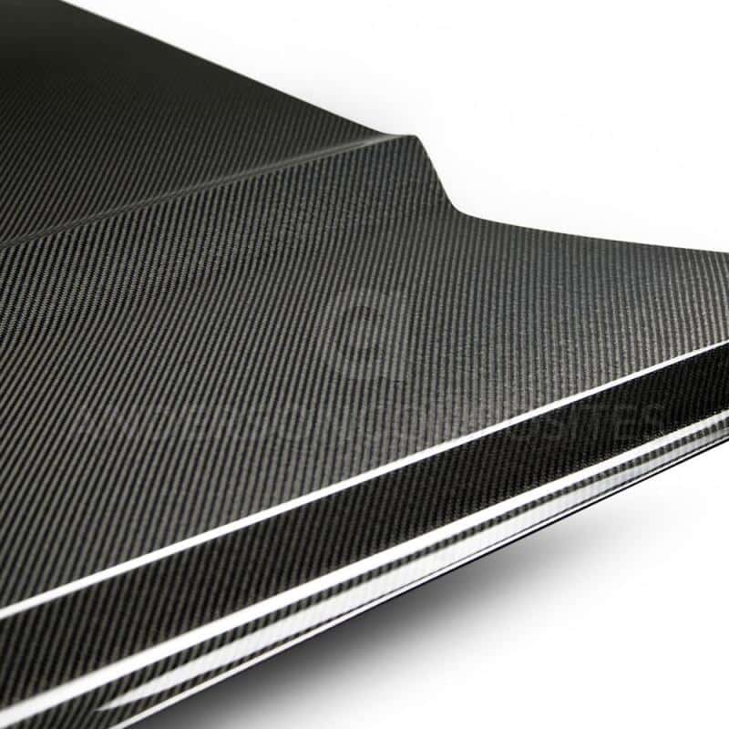 Anderson Composites — Anderson Composites 2015-2017 Ford Mustang Double Sided Carbon Fiber Type-OE Style Hood - view 7