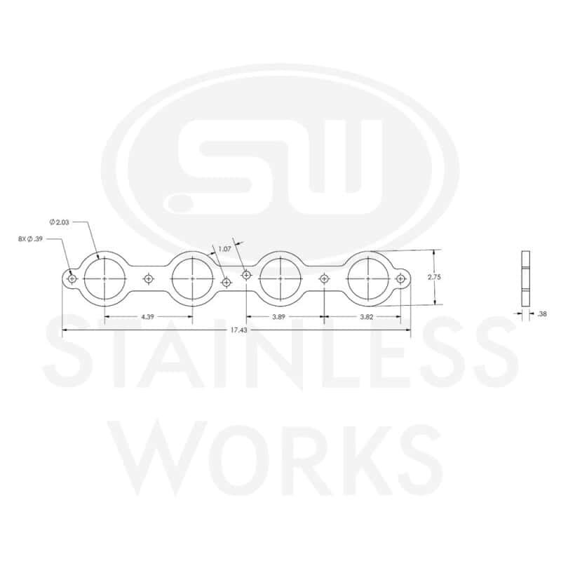 Stainless Works — Stainless Works Chevrolet LS1/LS6 Round Port Header 304SS Exhaust Flanges 2in Primaries
Header Flange
HFLS1200
 - view 3