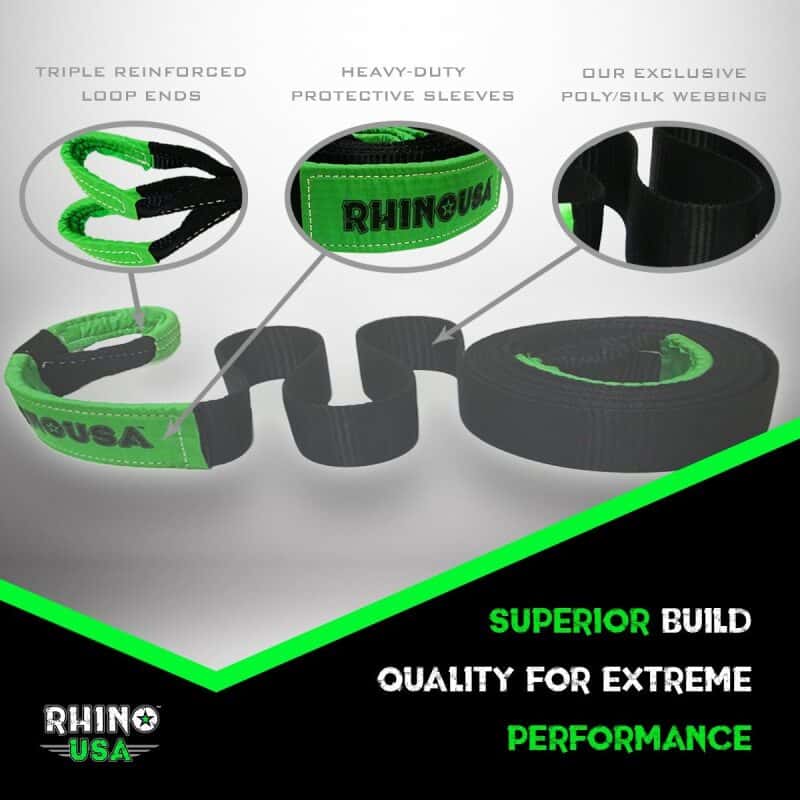 Rhino USA — Rhino USA Recovery Tow Strap 2Inx20Ft (Black)
Tow Strap - view 3