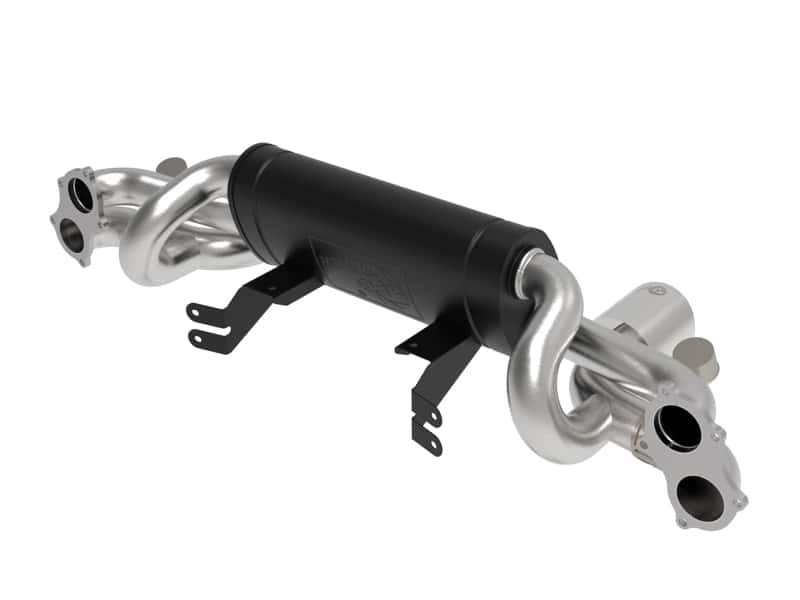 aFe — aFe MACHForce XP 2.25in-2.5in 304SS Exhaust Cat-Back 20-22 Porsche Cayman GT4 (718) - Carbon Tips
Cat-Back Exhaust - view 3