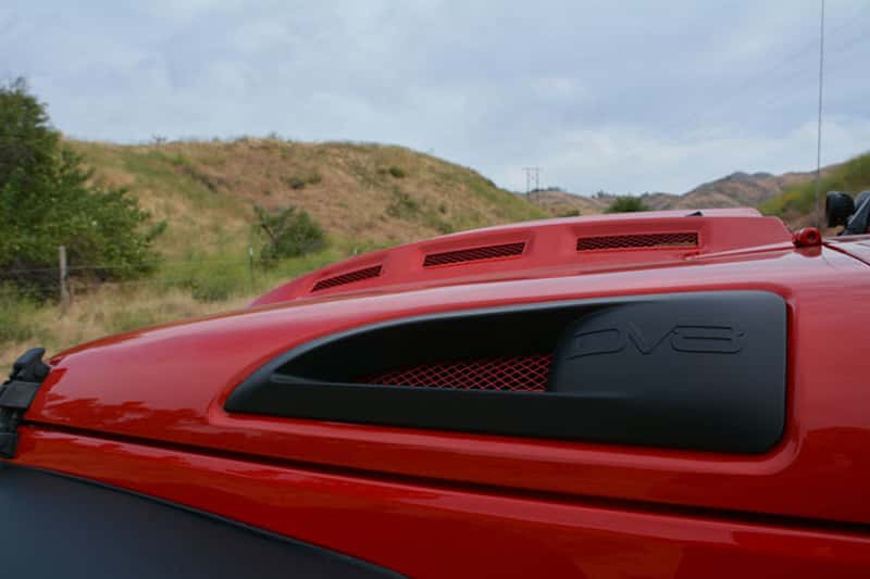 DV8 Offroad — DV8 Offroad 07-18 Jeep Wrangler JK Metal Heat Dispersion Hood - Primer Black - view 3