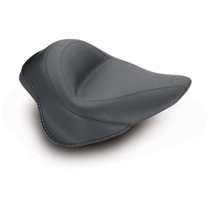 Mustang Motorcycle — Mustang 11-13 Harley Blackline, 12-17 Slim,Slim S Wide Touring Solo Seat - Black - view 1
