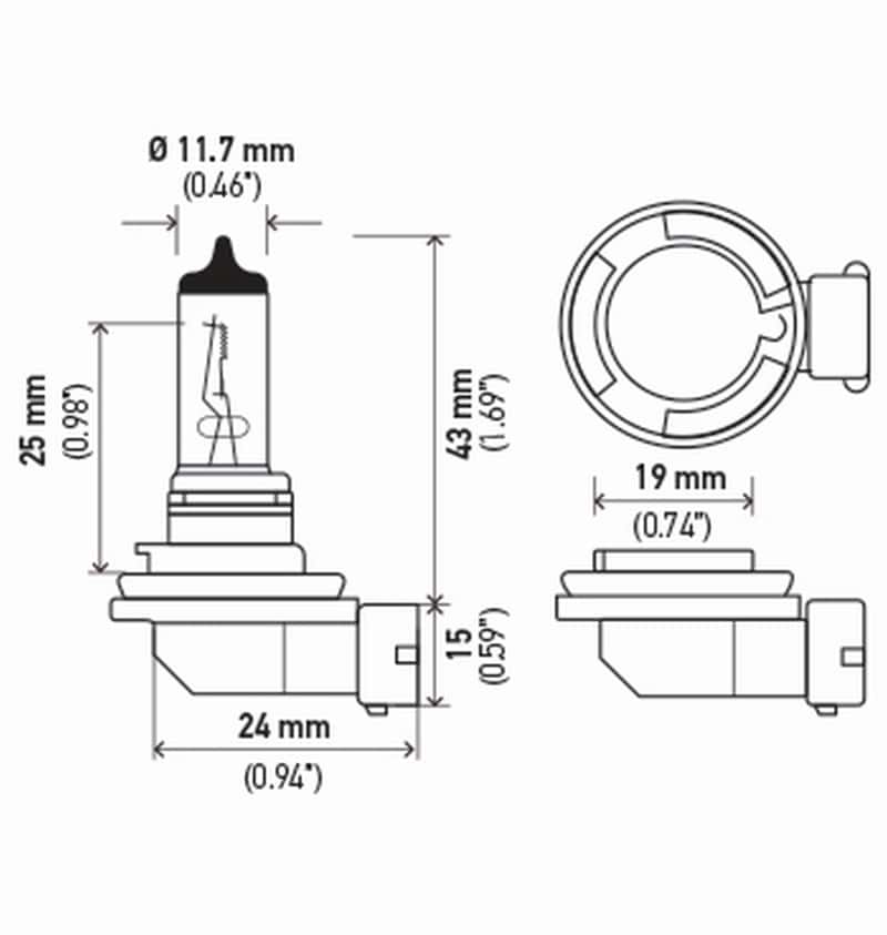 Hella — Hella H11 12V 55W PGJ19-2 HP2.0 Performance Halogen Bulb - Pair
H11 2.0TB Hal Bulb - view 3