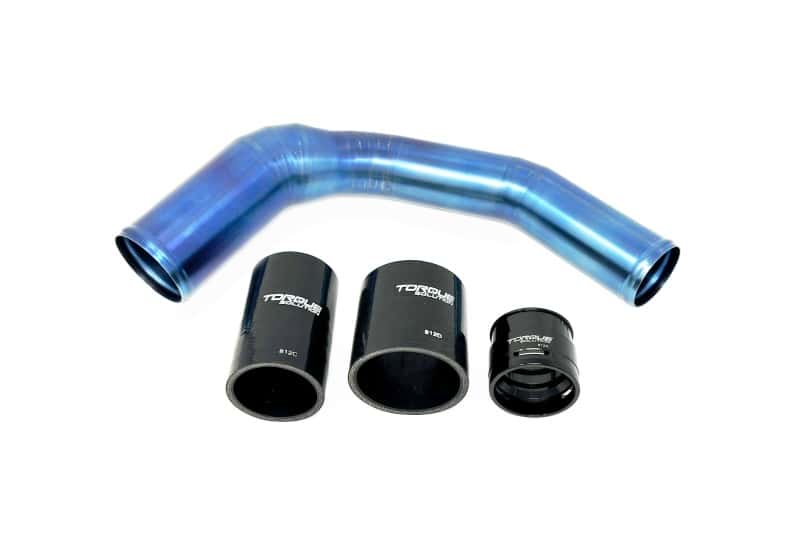 Torque Solution — Torque Solution 2022+ Subaru WRX / 19-23 Subaru Ascent Titanium Top Mount Charge Pipe - Burnt Blue - view 1