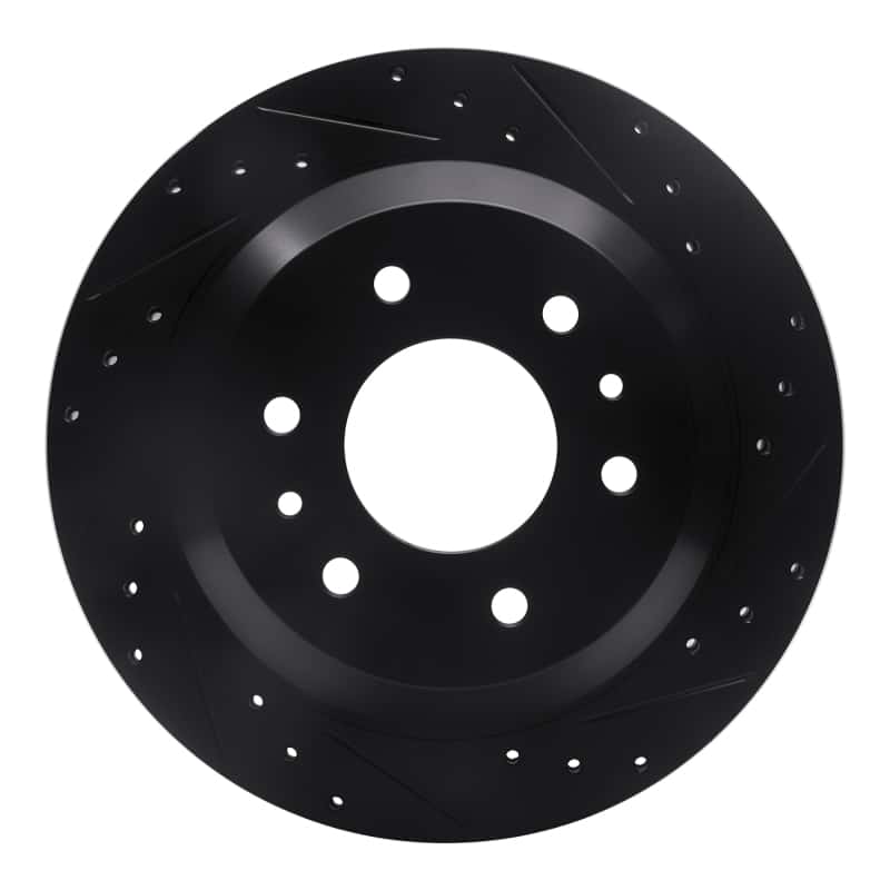 R1 Concepts — R1 02-09 Buick Rainier Rear Right Drilled & Slotted Black Brake Rotor
R1 Brake Rotor Drill - view 1