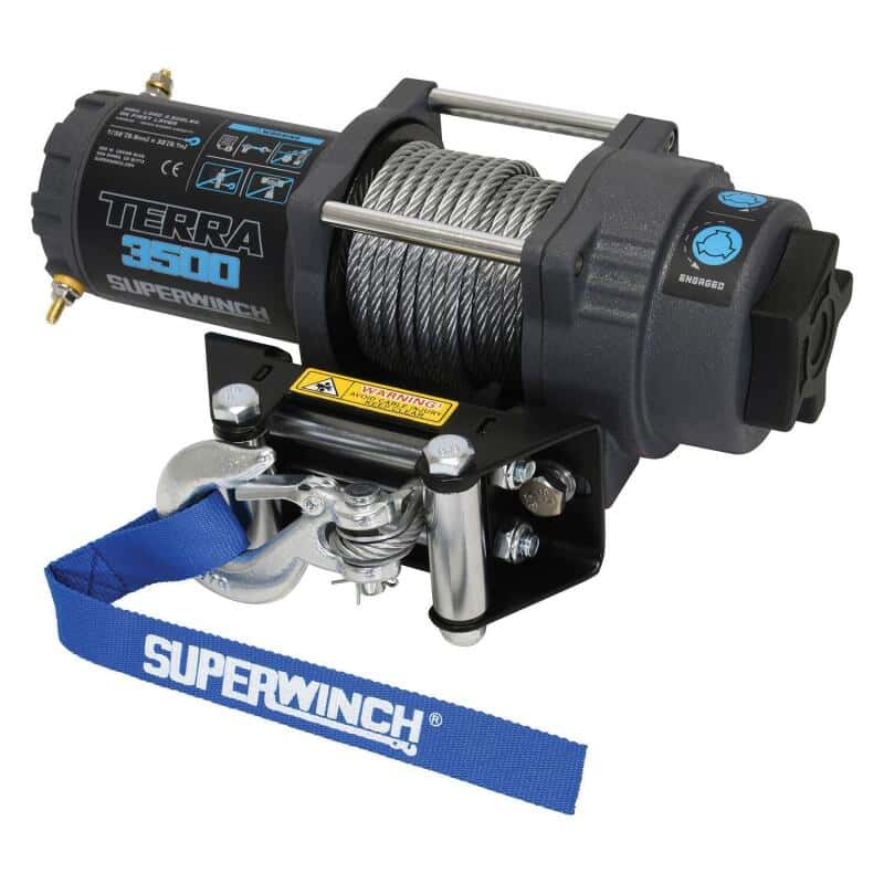 Superwinch — Superwinch 3500 LBS 12V DC 7/32 in x 32 ft Steel Rope Terra 3500 Winch - Gray Wrinkle - view 12
