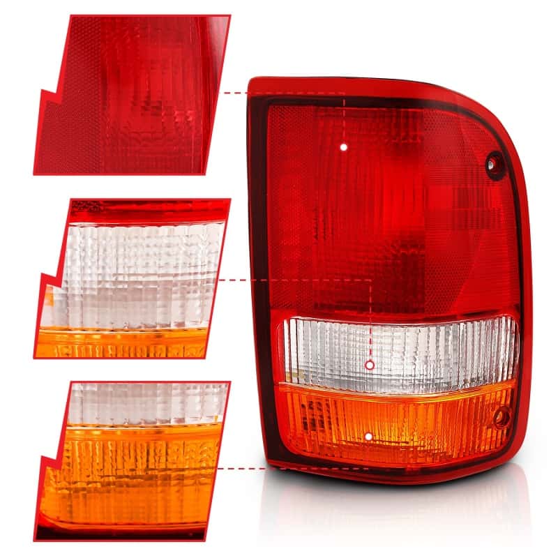 ANZO — ANZO 1993-1997 Ford Ranger Tail Light Red/Clear (OE)
Tail Light Set - view 4