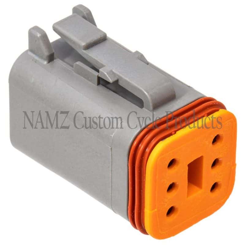 NAMZ — NAMZ Deutsch DT Series 6-Wire Plug & Wedgelock - Grey (Repl. HD 72136-94GY) - view 1