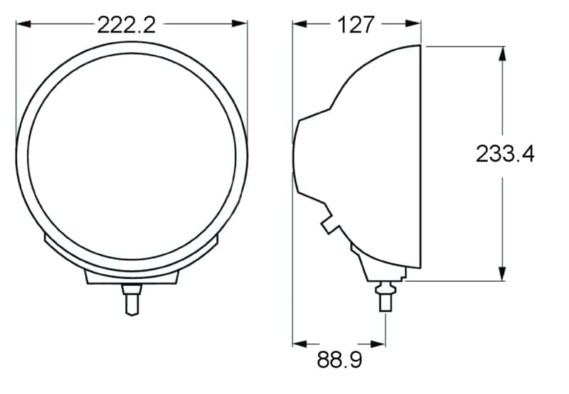 Hella — Hella Rallye 4000 series BlackEuro Beam 12V Halogen Lamp with Position Lamp - view 9