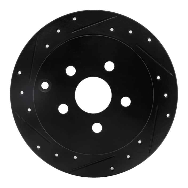 R1 Concepts — R1 00-10 Pontiac Vibe Rear Left Drilled & Slotted Black Brake Rotor
R1 Brake Rotor Drill - view 1