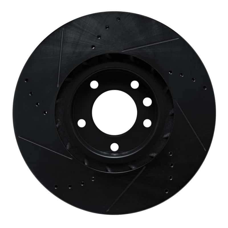 R1 Concepts — R1 2011-2018 Porsche Cayenne Left Front Drilled & Slotted Black Brake Rotor
R1 Brake Rotor Drill - view 5