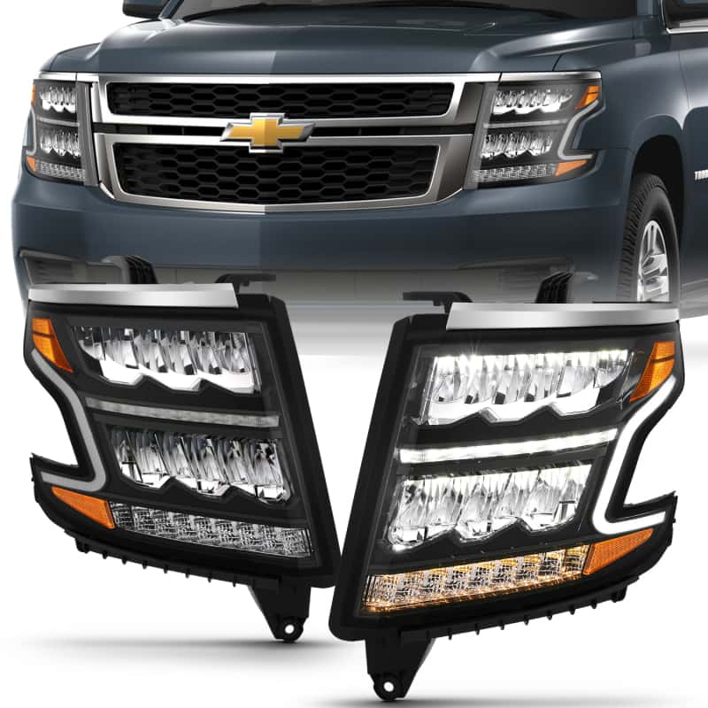 ANZO — ANZO 15-20 Chevy Tahoe/Suburban LED Light Bar Style Headlights Black w/Sequential w/DRL w/Amber
Head Light Set
HdLtSet - view 1