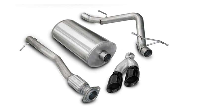 CORSA Performance — Corsa 10-10 GMC Sierra Denali 6.2L V8 3in Cat-Back Single Side w Twin 4in Black Pro-Series T
Exhaust - view 2