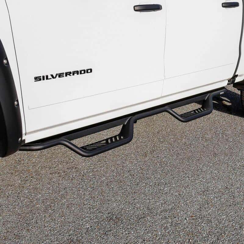 Westin — Westin 14-18 Chevrolet Silverado/GMC Sierra Crew Cab Outlaw Nerf Step Bars (Excl. Diesel) -Text. Blk
Nerf Drop Step Bars - view 6