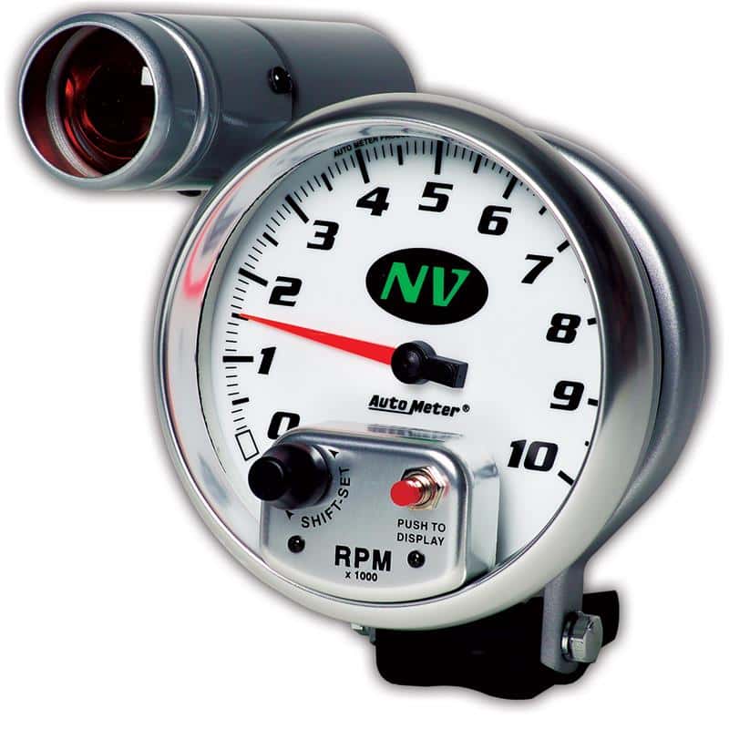 AutoMeter — AutoMeter Gauge Tachometer 5in. 10K RPM Pedestal W/ Ext. Shift-Lite NV
5" TACH, 10,000 RPM, - view 3