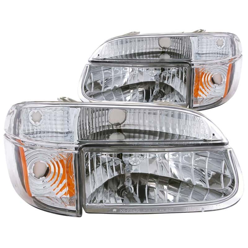 ANZO — ANZO 1995-2001 Ford Explorer Crystal Headlights Chrome w/ Corner Lights 2pc
Head Light Set
HdLtSet - view 1