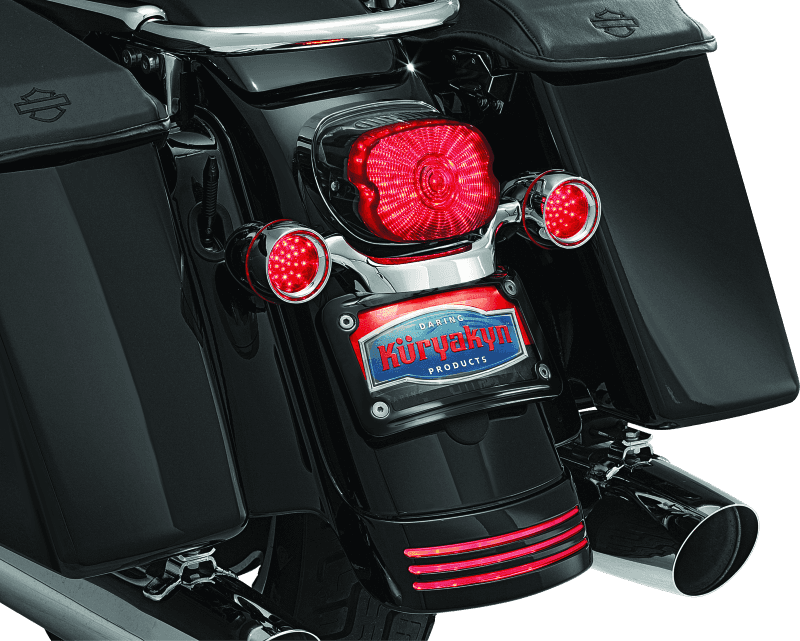 Kuryakyn — Kuryakyn Curved License Plate Mount Black - view 2