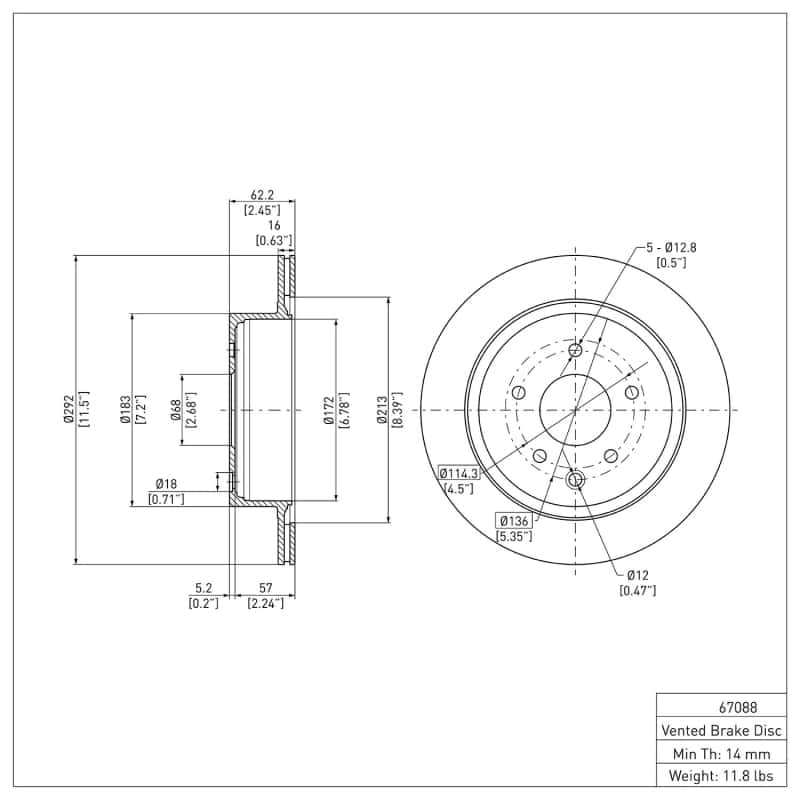 DFC — DFC 02-25 Infiniti G35 Rear GeoSPEC Coated Rotor
DFC Brake Rotor - view 6