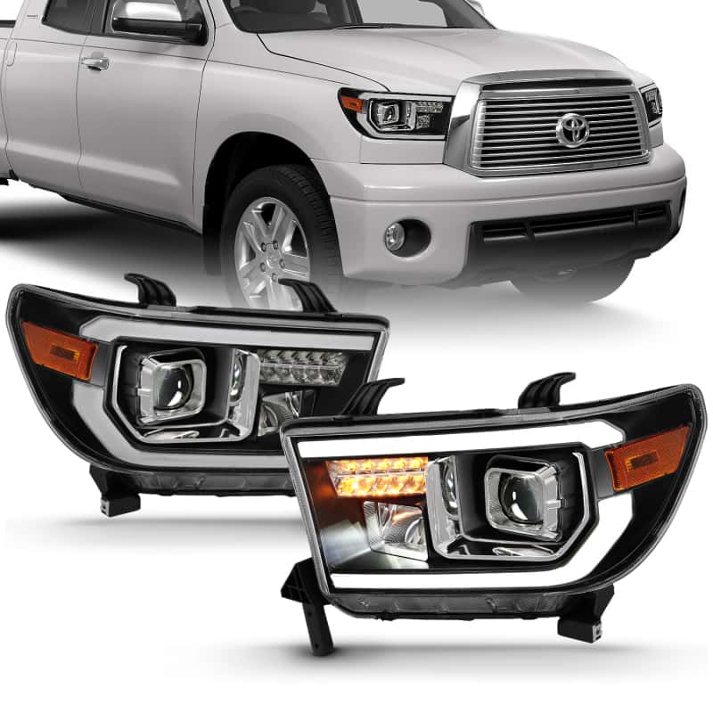 ANZO — ANZO 2007-2014 Toyota Tundra Projector Light Bar H.L Black Amber(Led High Beam) (Halogen Version)
Head Light Set
HdLtSet - view 2