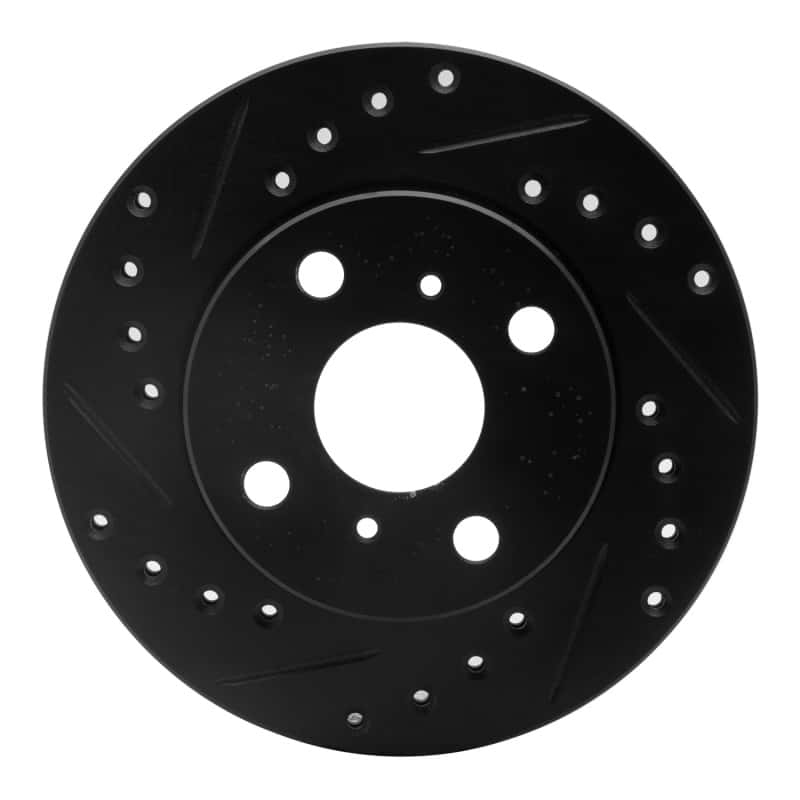 R1 Concepts — R1 91-99 Toyota Paseo Front Left Drilled & Slotted Black Brake Rotor
R1 Brake Rotor Drill - view 1