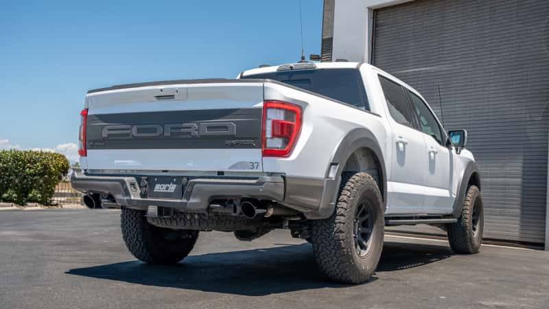 Borla — Borla 21-23 Ford Raptor 3in Tail Pipe Kit 4.5in Tip - Black Chrome - view 3
