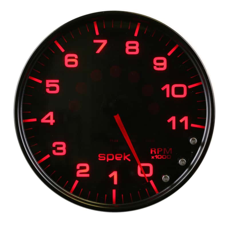 AutoMeter — Autometer Spek-Pro Gauge Tachometer 5in 11K Rpm W/Shift Light & Peak Mem Black/Smoke/Black
GA 5" 11KRPM BSB SPK - view 13