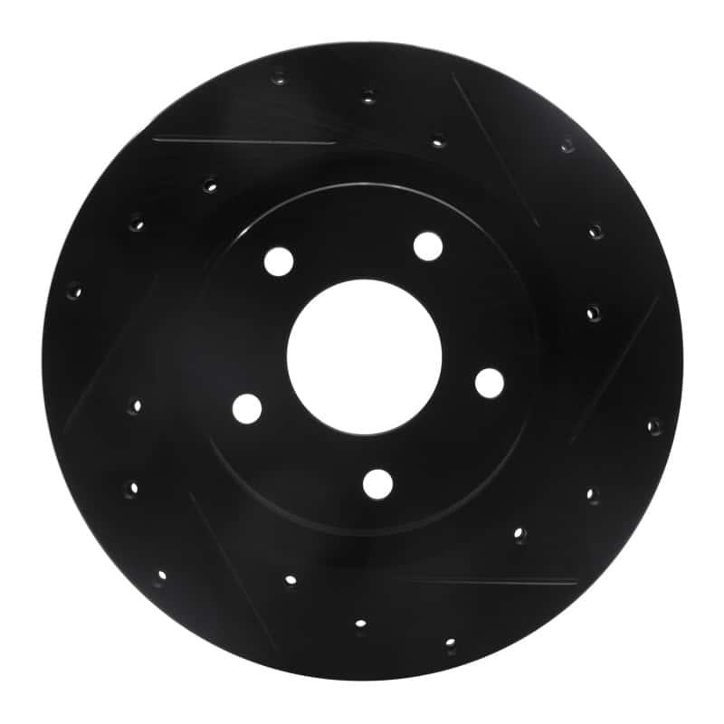 R1 Concepts — R1 07-25 Chrysler 200 Front Right Drilled & Slotted Black Brake Rotor
R1 Brake Rotor Drill - view 1