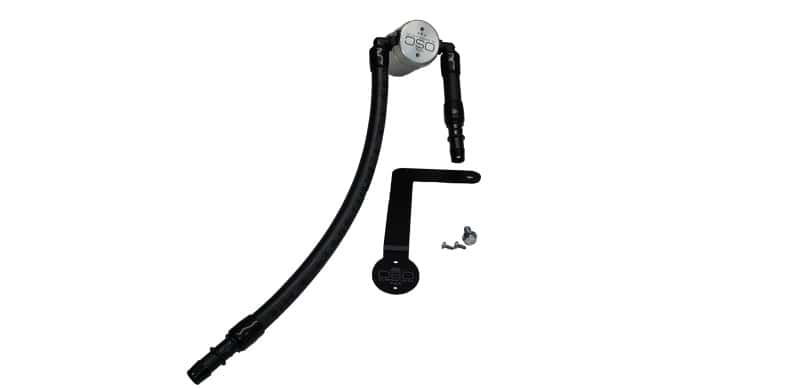 J&L — J&L 03-04 Mercury Marauder Passenger Side Oil Separator 3.0 - Clear Anodized
Oil Separator - view 2