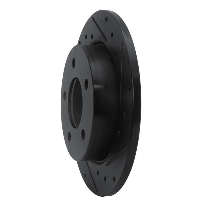 R1 Concepts — R1 04-13 Mazda 3 Rear Right Drilled & Slotted Black Brake Rotor
R1 Brake Rotor Drill - view 2