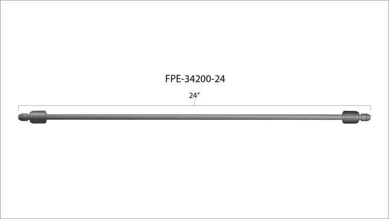 Fleece Performance — Fleece Performance 24in High Pressure Fuel Line (8mm x 3.5mm Line, M14x1.5 Nuts) - view 2