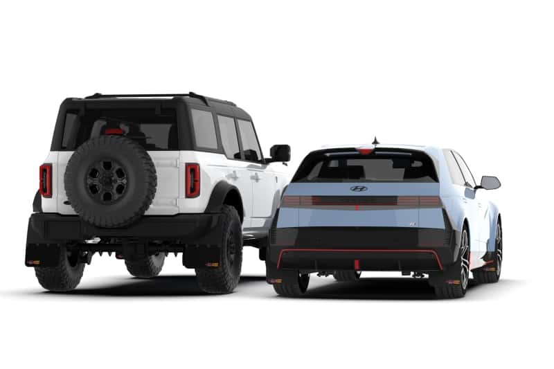 Rally Armor — Rally Armor 21-25 Ford Bronco RR-PL Rock Rail-Plastic Rear Bumper BCE Logo - view 2