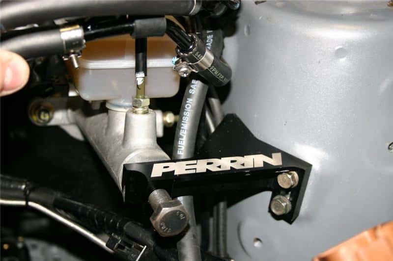 Perrin Performance — PERRIN 02-07 Subaru WRX/STi / 04-07 Forester XT Master Cylinder Support Bracket - Black - view 3