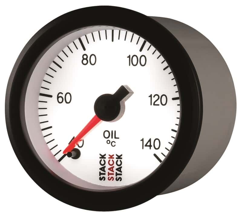 AutoMeter — Autometer Stack 52mm 40-140 Deg C 1/8in NPTF Male Pro Stepper Motor Oil Temp Gauge - White
Ga OT ProStpr W 140C - view 3