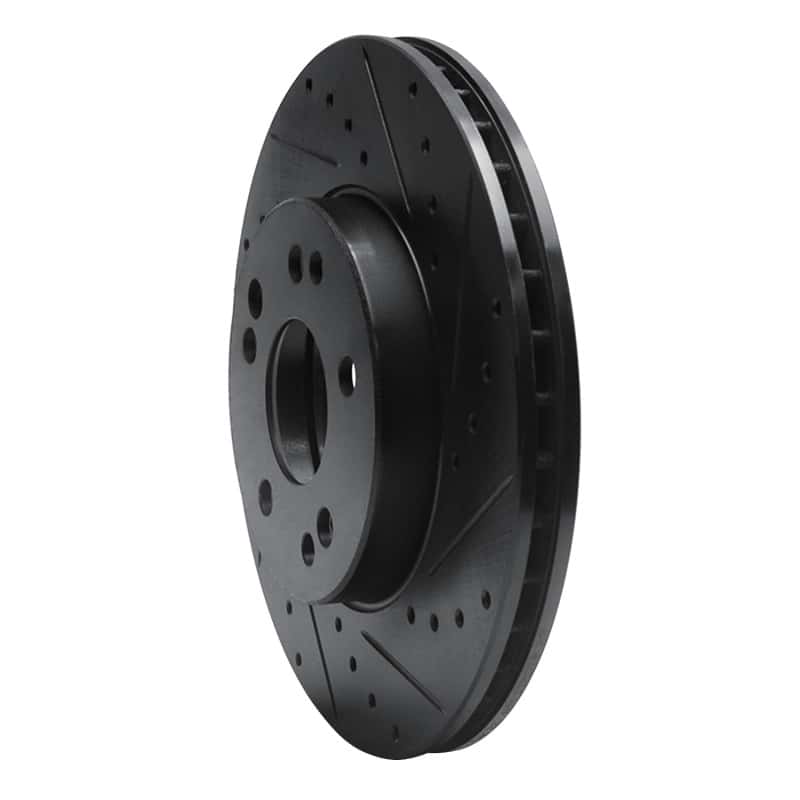 R1 Concepts — R1 90-95 Mercedes-Benz 300CE Front Right Drilled & Slotted Black Brake Rotor
R1 Brake Rotor Drill - view 2
