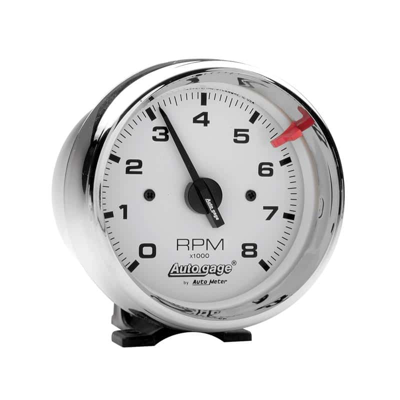 AutoMeter — Autometer Autogage 3-3/4in White 8000 RPM Pedestal Mount Tachometer
3.75" TACH 8kRPM CHR - view 2