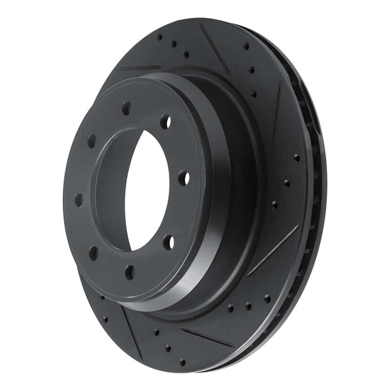 R1 Concepts — R1 12-21 Nissan NV1500 Rear Right Drilled & Slotted Black Brake Rotor
R1 Brake Rotor Drill - view 2