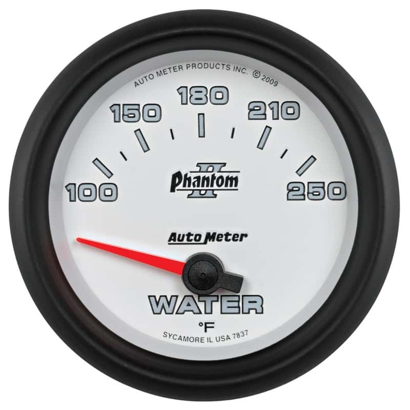 AutoMeter — Autometer Phantom II 2-5/8in 100-250 Degrees F Electrical Water Temperature Gauge
2-5/8" WATER TEMP, 1 - view 1