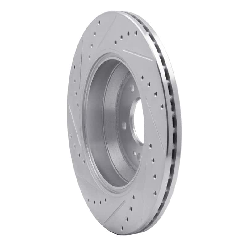 R1 Concepts — R1 18-23 Genesis G80 Rear Right Drilled & Slotted Silver Brake Rotor
R1 Brake Rotor Drill - view 4