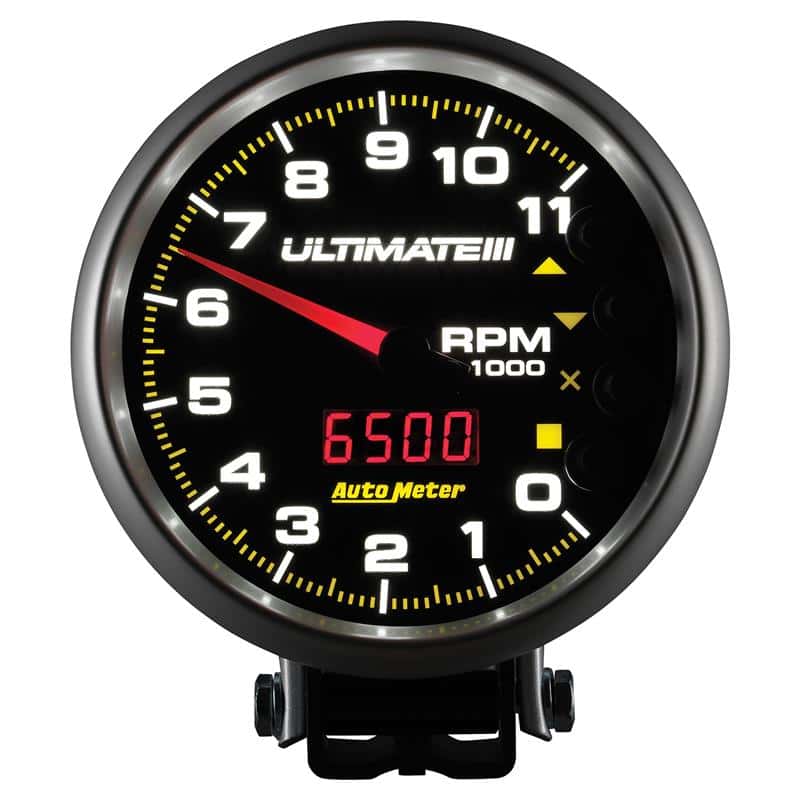 AutoMeter — AutoMeter Gauge Tach 5in. 11K RPM Pedestal Datalogging Ultimate IIi Playback Black
5" ULTIMATE III PLAY - view 5