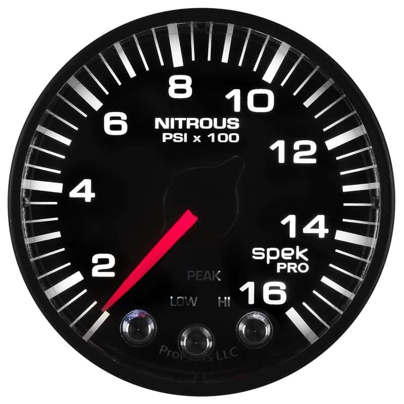 AutoMeter — Autometer Spek-Pro Gauge Nitrous Press 2 1/16in 1600psi Stepper Motor W/Peak & Warn Blk/Blk
GA 2" N2O BFB SPEK - view 5