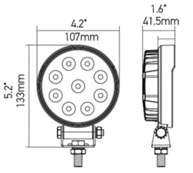 Hella — Hella ValueFit Work Light 5RD 1.0 LED MV LR LT
Work lamp LED Blstr - view 8