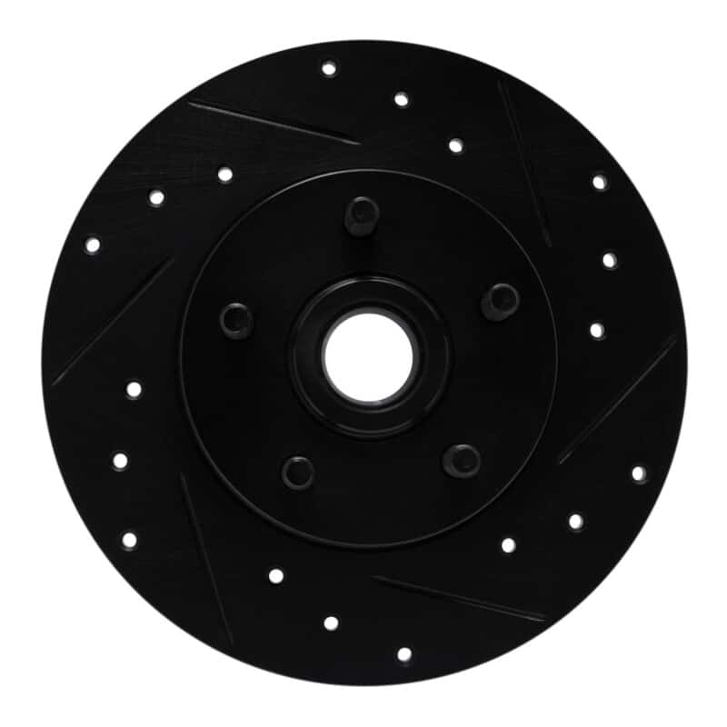 R1 Concepts — R1 84-87 Pontiac Fiero Front Right Drilled & Slotted Black Brake Rotor
R1 Brake Rotor Drill - view 1