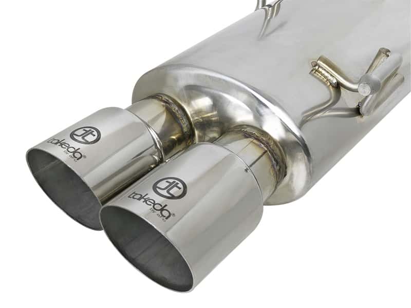 aFe — aFe Takeda 3in SS Exhaust Cat-Back 15-16 Subaru WRX/STI 2.0L/2.5L Polished Tips
Cat-Back Exhaust - view 2