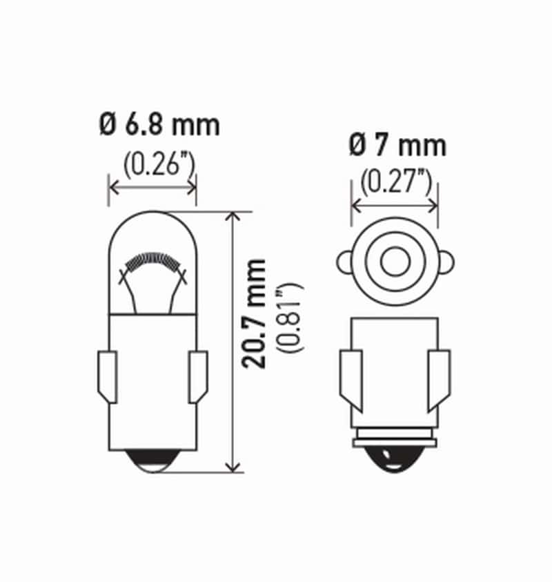 Hella — Hella Bulb 3898 12V 2W Ba7S T2 (2)
3898TB Incan Bulb - view 6