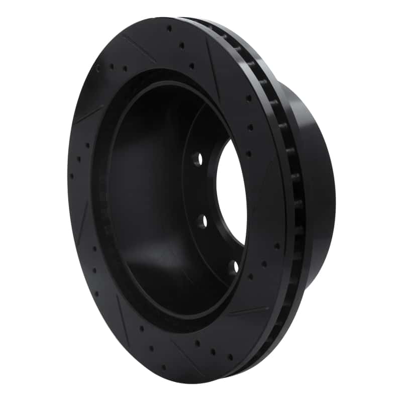 R1 Concepts — R1 11-25 Chevrolet Silverado 3500 HD Rear Left Drilled & Slotted Black Brake Rotor
R1 Brake Rotor Drill - view 4