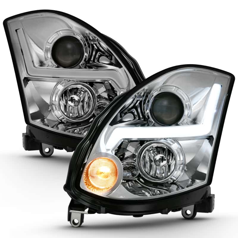 ANZO — ANZO 2003-2007 Infiniti G35 Projector Headlight Plank Style Black (HID Compatible, No HID Kit )
Head Light Set
HdLtSet - view 3