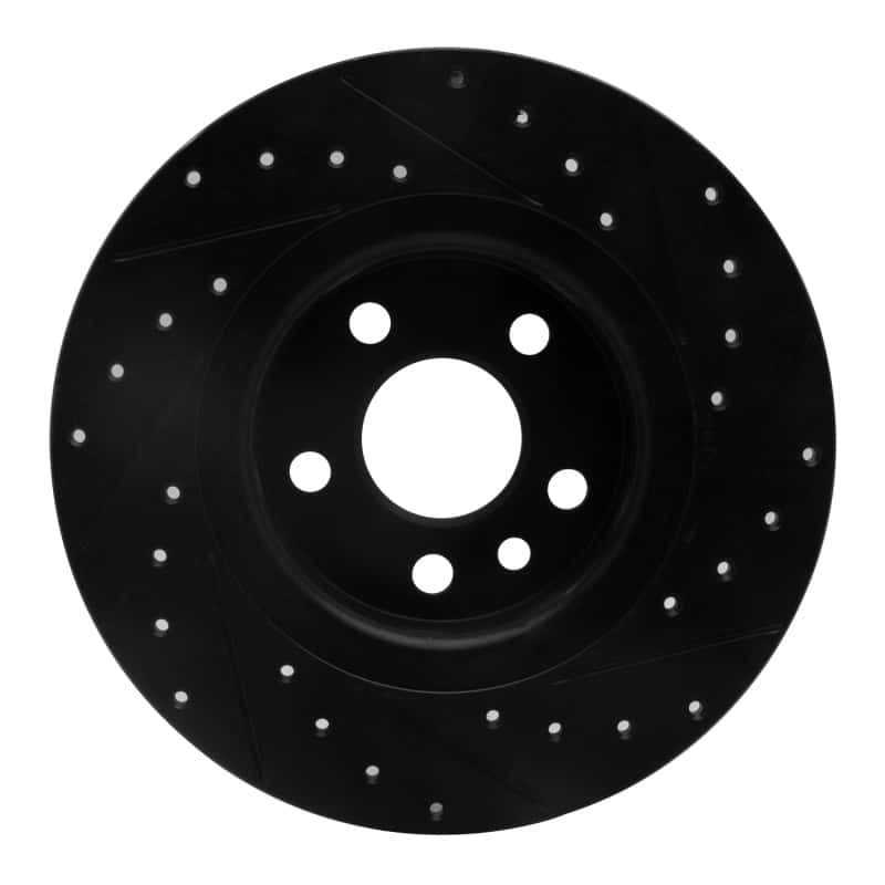 R1 Concepts — R1 15-20 Jaguar E-Pace Rear Left Drilled & Slotted Black Brake Rotor
R1 Brake Rotor Drill - view 5