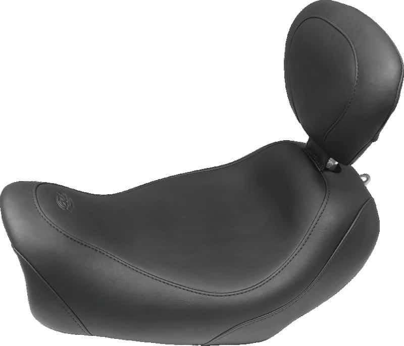 Mustang Motorcycle — Mustang 08-21 Harley Electra Glide, Rd Glide, Rd King, Glide Lowdown 1PC Seat w/DBR Studs - Black - view 2